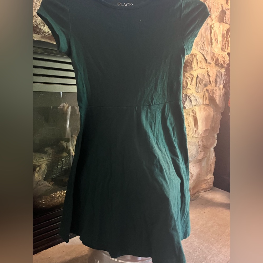 Green skater dress